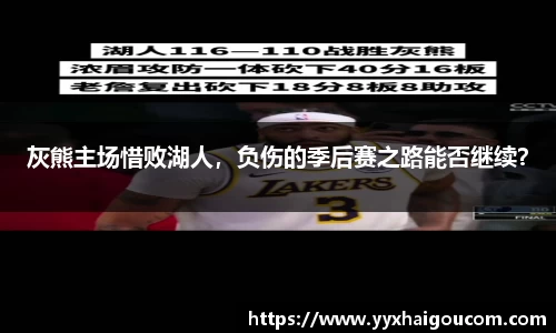 灰熊主场惜败湖人，负伤的季后赛之路能否继续？