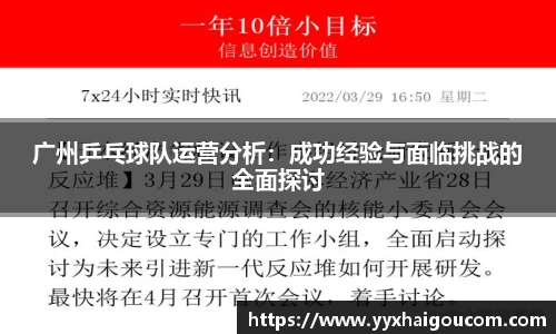广州乒乓球队运营分析：成功经验与面临挑战的全面探讨