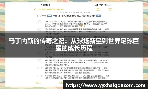 马丁内斯的传奇之路：从球场新星到世界足球巨星的成长历程