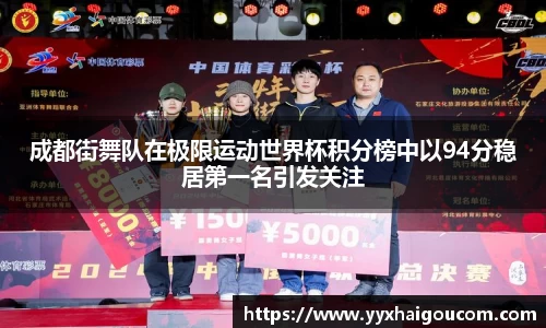 成都街舞队在极限运动世界杯积分榜中以94分稳居第一名引发关注